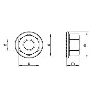 2 - DADO FLANG.Z. SIM.DIN6923-M12-A2