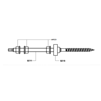2 - VITE DOPPIO FILETTO ASSEMB.-M10X250-A2